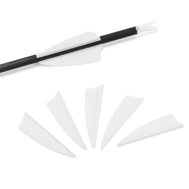 1.75 Inch Plastic Arrow Feathering Shield Shape Rubber Feathers Plastic