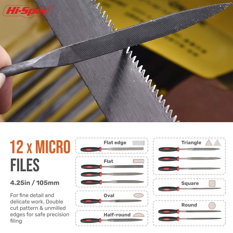 Hi-Spec 17 Piece Metal Hand & Needle File Tool Kit