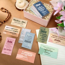 Resholder 240 Pcs Spanish Bible Verse Cards Spanish Prayer Cards Versículos Bíblicos En Español Regalos Cristianos En Español Inspirational Christian Church Gifts for Women and Men(Boho)