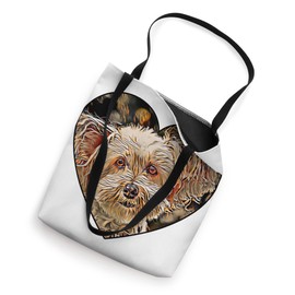 Maltipoo Mixed Dog Breed Colorful Heart-shaped Art Design Tote Bag