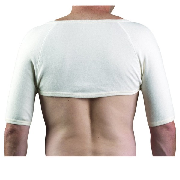 OTC Shoulder Warmer Angora Arthritis Relief, White, Large