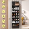 Mefirt 16-20 Pairs Over the Door Shoe Organizer, Clear Pockets