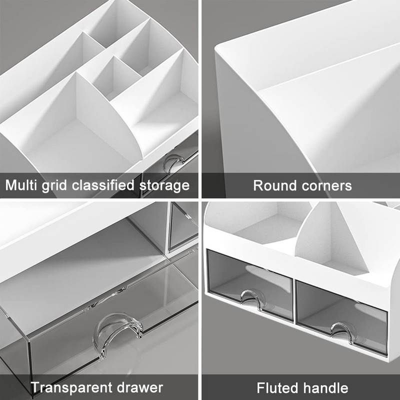 Desktop Organiser, Office Stationery Drawer Organizer Makeup Storage Box, Desk