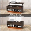 HOMMPA Lift Top Coffee Table with LED Light, Modern Center