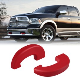 TECHPICCO - Ganchos de remolque, cubiertas de enganche delanteras, personalizables, compatibles con Dodge RAM 1500 2009-2018/RAM 1500 DS Classic 2019-2024 (no compatible con Rebel & Warlock) | (rojo)