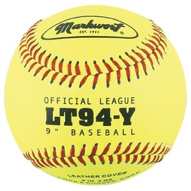 Markwort Leather Cover Baseball, Yellow (Dozen)
