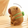 Cute Capybara Plush Toy Pillow with Turtle Backpack,Adorable Capybara Stuffed