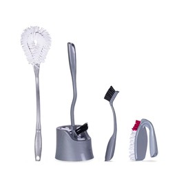 REYNERA Kit de Limpieza Total para Baños Cepillos Esenciales para Cada Rincón