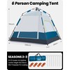 Updated Pop Up Camping Tent, 4/6 Person Blackout Camping Tent