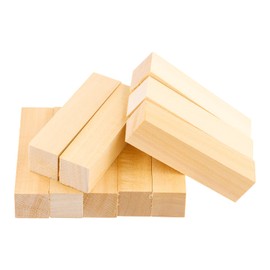 Pack of 10 Linden Carving Wood - Soft Linden Wood Blocks for Carving, Carving Blanks for Children and Adults, Suitable for Beginners and Professionals, Ideal for DIY Projects and Crafts (10 x 2.5 x