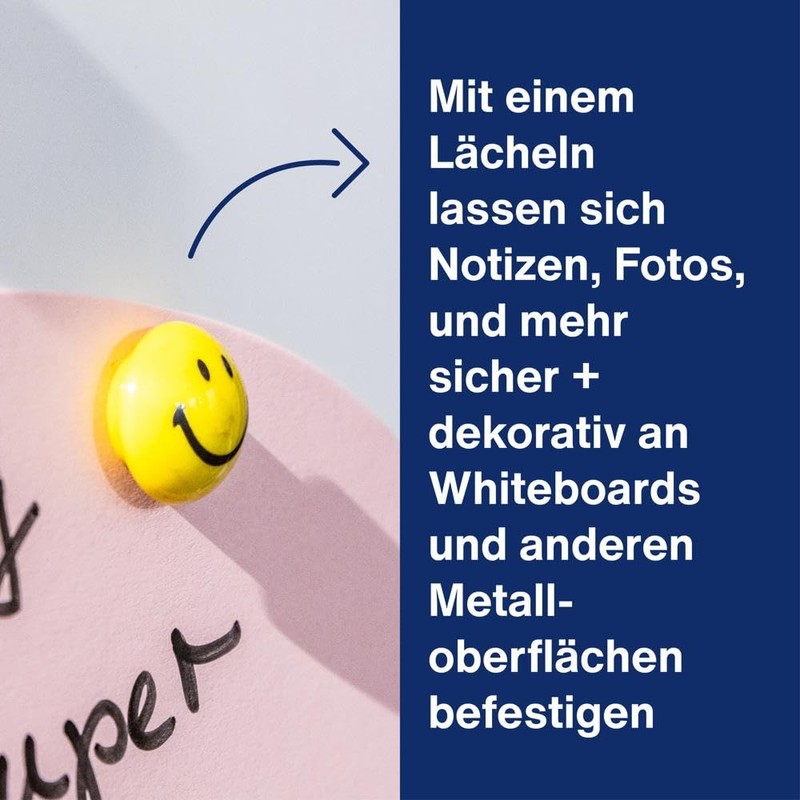 magnetoplan Smiley Face Magnets Diameter 40 mm Pack of 6,