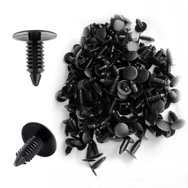 200PCS Car Plastic Trim Boot Rivets Push Clip Fastener, Car Fenders & Bumpers Shield Fastener Clips 6.4mm Hole Retainer Auto Body Clips, Car Rivets Retainers Screw Push Pins Bumper Clips