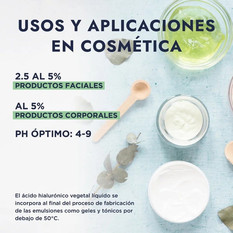 Acido Hialuronico Vegetal Líquido Puro Facial 50g