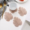 Anevous Set of 4 Monstera Leaf Coasters, Drinks Coasters, Table