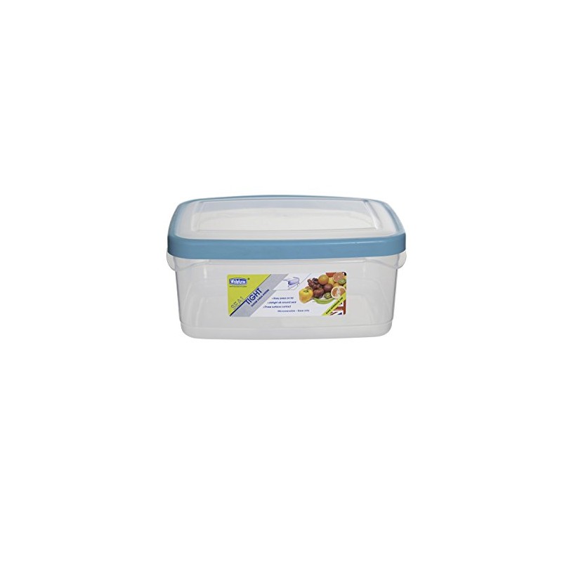 Whitefurze Rectangular Seal Tight Container, Plastic, Teal, 2 Litre
