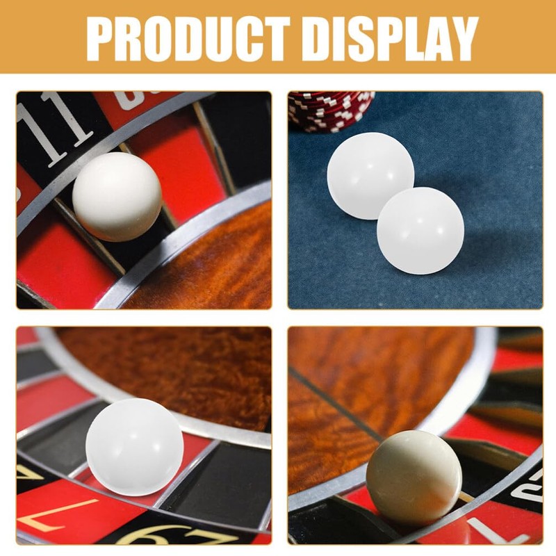Abaodam Roulette Wheel Beads Replacement Set 5Pcs White Round Ball