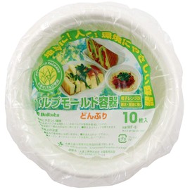 Nagao 3289010 Disposable Paper Tableware Bowls, 6.1 inches (15.4 cm), Set of 10