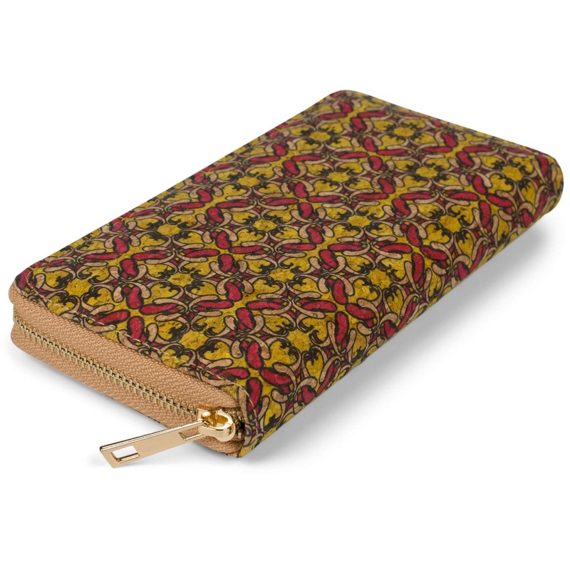 styleBREAKER 02040138 Women's Cork Purse with Colourful Pattern Print in