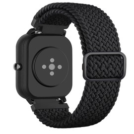 Nylon Fabric Straps for Garmin Venu Sq/Venu Sq 2/Venu Sq Music/Venu Sq 2 Music Smart Watch,Wristband Quick Release Bands Replacement for Garmin Venu Sq 2 Music/Garmin Venu Sq (Black)