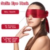 Pack of 4 Satin Blindfold Sleeping, Soft Travel Sleep Mask,