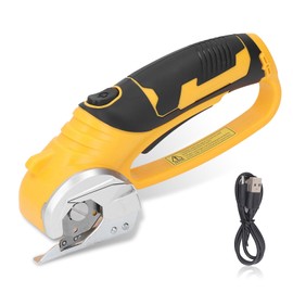 Electric Cordless Scissors, 4V Electric Mini Cutter, Handheld Electric Rotary Cutter with Light for Cutting Carpet, Cardboard, Fabric and Leather, Automatic