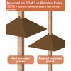 Khordin Metal Squirrel Baffle for 4x4 Post, Outside Wooden Pole