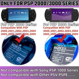 Clear Hard Case for PSP - Full Cover Protector with Clear Display Movie Bracket, Shock/Scratch Resistant (for PSP 2000/3000 Series)