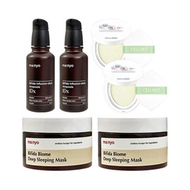 Manyo Factory Infusion Shot Ampoule 50ml x2 + Deep Sleeping Mask 100ml x2 + Cellabo Sun Cushion Season 2 23g x2 / 마녀공장 인퓨젼샷 앰플 50ml x2 + 딥슬리핑 마스크 100ml x2 + 셀라보 선쿠션 시즌2 23g x2