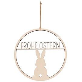 Spruchreif Decorative Loop, Wooden Decorative Hanger, Easter Decoration, Wall Decoration, Door Wreath, Hoop, Gift, Spring Decoration