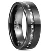 Vakki 8mm Men's Wedding Band Black Brushed Finish Tungsten Rings
