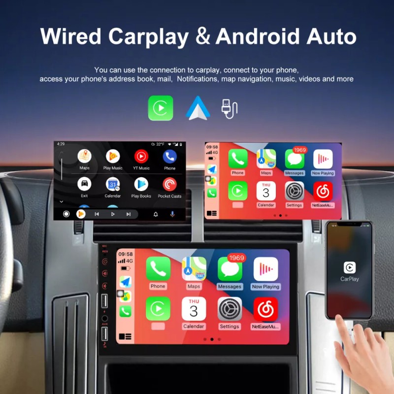 Camecho Camera Touch Screen Car Stereo Radio Bluetooth Apple Carplay