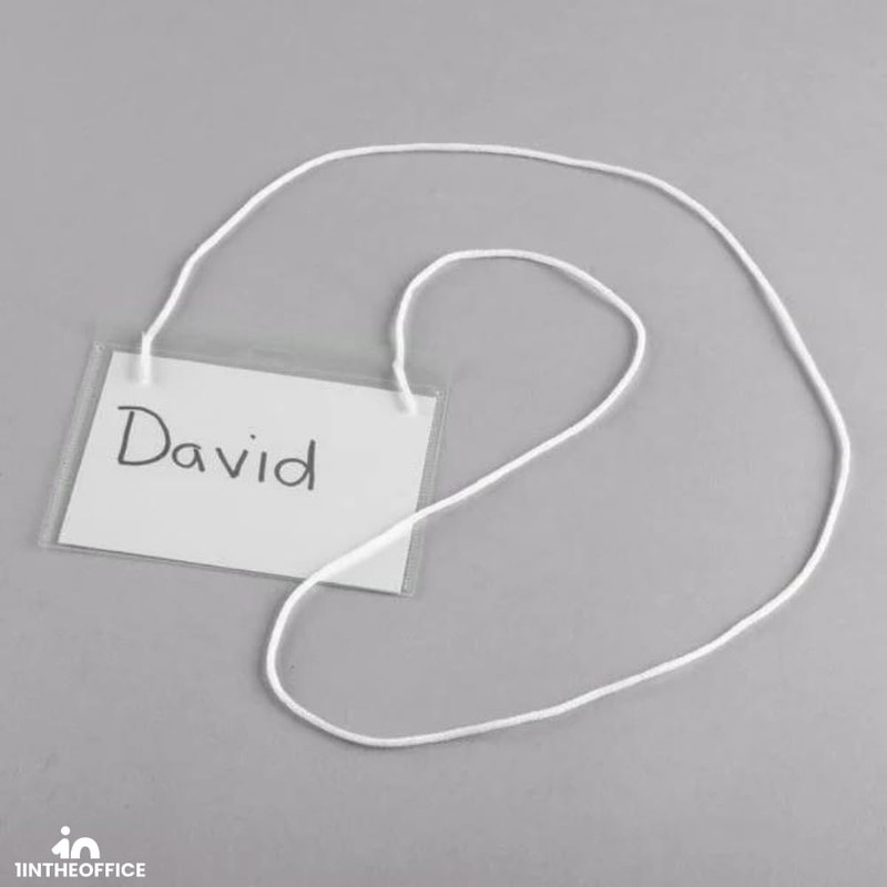 1InTheOffice ID Badge Holder 3x4, Plastic ID Card Holder, Clear