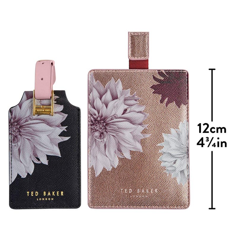 Ted Baker Travel Set, Faux Leather, Black/Pink, One Size