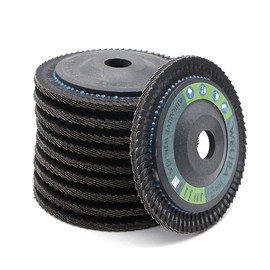 WINGONEER 10 Pack 100mm 3.9" Premium High Density Baked Aluminum Oxide Flap Disc - 320 Grit