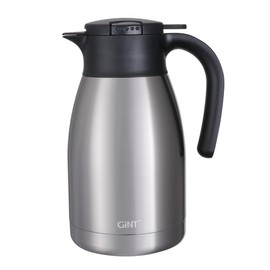 GiNT 51Oz Stainless Steel Thermal Coffee Carafe with Lid/Double Walled Vacuum Thermal Carafe / 12 Hour Heat Retention (Silver, 1.5L)