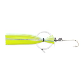 Billy Baits, Billy Witch Rigged & Ready, Chrtrs/Wht Stripe Skirt, 0.25 oz Head, 7/0 Hook, 0.50 oz Sinker, Bait Spring, Looped End, 130 lb / 58.9 kg GSMono Line, 6 ft / 1.8 m
