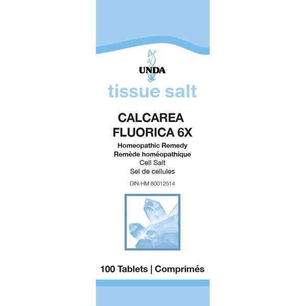 UNDA - Calcarea Fluorica 6X - Homeopathic Remedy - 100 Tablets