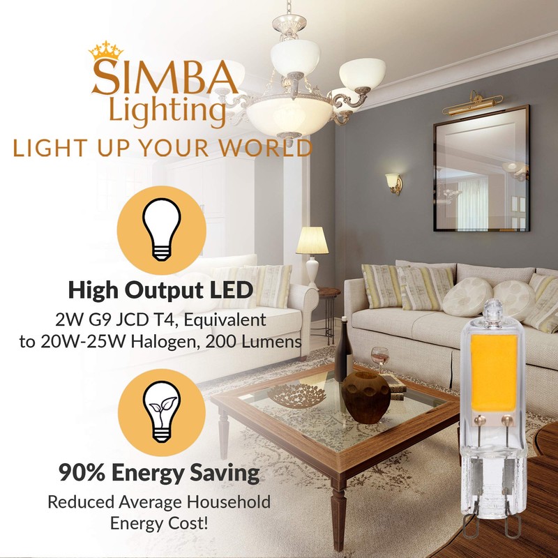 Simba Lighting G9 LED COB Light Bulb (10 Pack) 2W