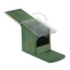 Relaxdays Squirrel Feeder, Wooden Feeding House - Weatherproof Metal Roof