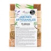 Pacalli Kit 6 Jabones Artesanales de Aloe Vera, Coco, Lavanda