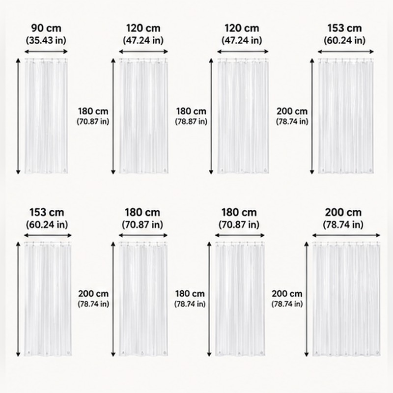 Clear PEVA Shower Curtain Liner for Bathroom – Waterproof Design