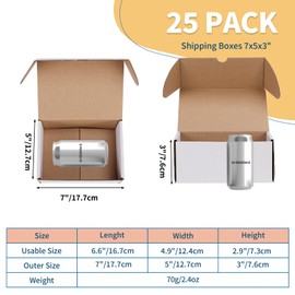 ZBEIVAN 7x5x3 White Shipping Boxes Set of 25, Corrugated Cardboard Mailer Boxes for Packaging Small Business Mailing Gifts