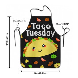 Funny Kitchen Aprons for Women Men Chef Cute Aprons Waterdrop Resistant Taco Tuesday Apron Mexican Cooking Aapron for Grilling BBQ Apron Kitchen Cooking Baking Gardening Sewing BBQ