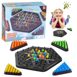 Morofme Chain Triangle Chess Board Game Strategy Game Table Puzzle Game for Children and Adults Family Game Parent-Child Interactive Logic Chess Rail Toy