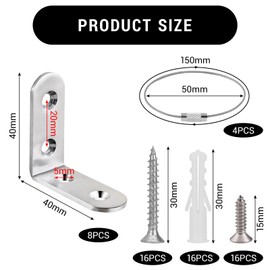 Bettinay 60PCS Furniture Wall Anchor Set, Anti Tip Furniture Anchors Brackets
