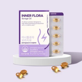 New Origin 뉴오리진 여성 PMS 개선 이너플로라 보라지유 감마리놀렌산 (30일) x 3개입 New Origin Women's PMS Improvement Inner Flora Borage Oil Gamma-Linolenic Acid (30 days) x 3 packs