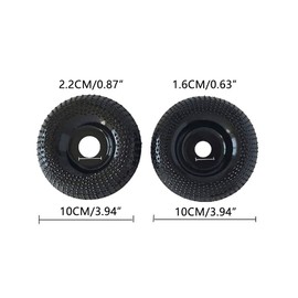 Upgraded Version Angle Grinder Wood Carving Disc, 4 Pieces Wood Carving Tools, 100 mm Wheel, Carbide Grinding Disc, Polishing, Shaping, Grinding Disc for Angle Grinder, 22 mm (Silver)