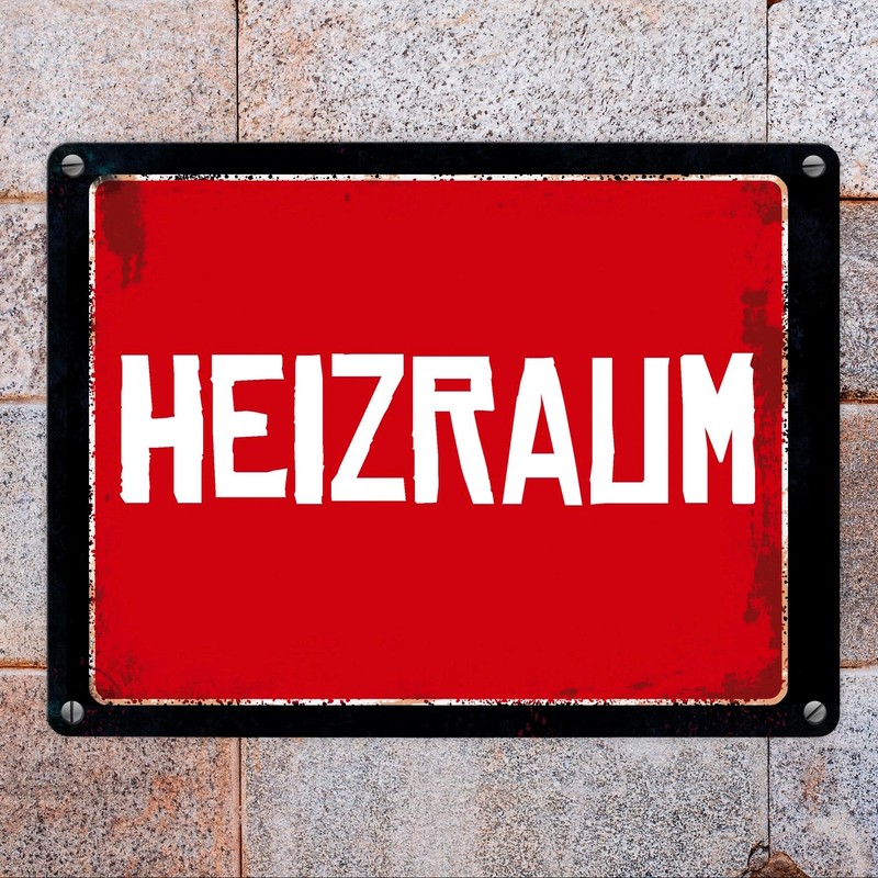 Distressed Boiler Room Warning Sign