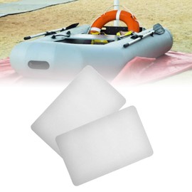 Pack of 2 Repair Patch, 20 x 12 cm Plastic Waterproof Pool Patches, Can be Cut to Size, Tents, Repair Stickers, Tarpaulin Repair Patches for Awnings, Rain Jacket, Dinghy (White)