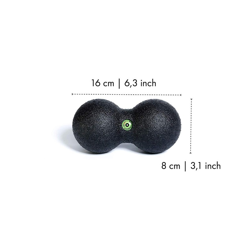 DUO BALL 8 Black Roll Stretch Ball, Made in Germany,